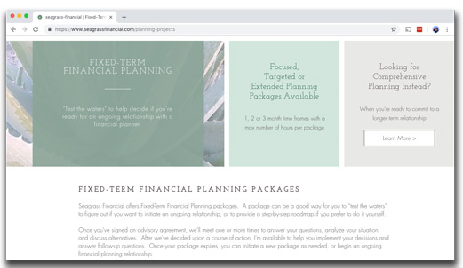 seagrass financial web page